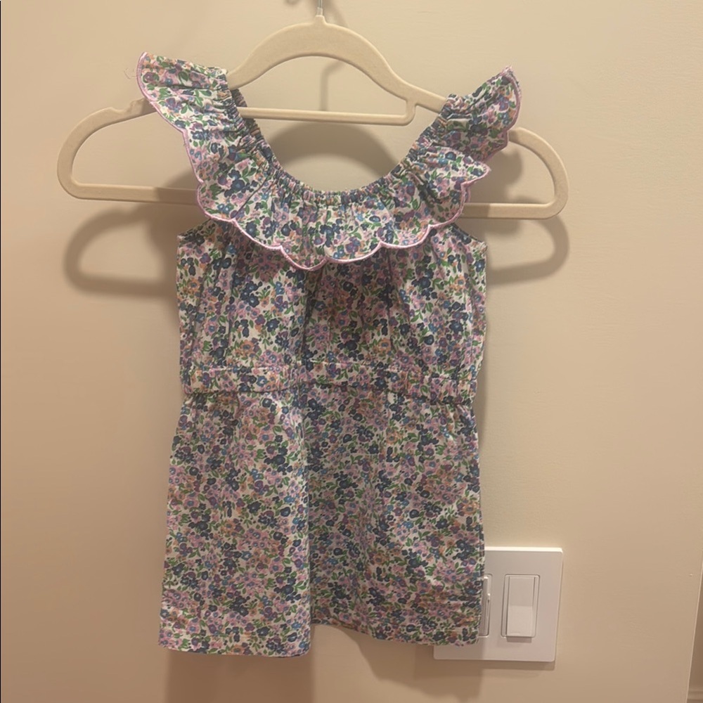 BISBY Floral Ruffle kids Sleeveless romper